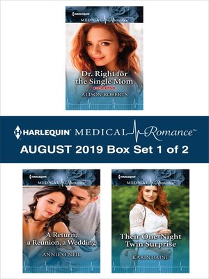cover image of Harlequin Medical Romance August 2019, Box Set 1 of 2